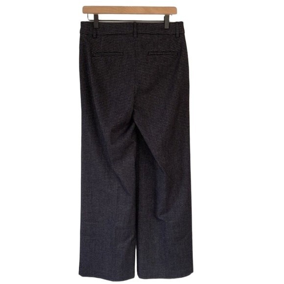 Loft Houndstooth High Waist Straight Wide Leg Trousers Soft Stretchy Academy - Picture 2 of 14